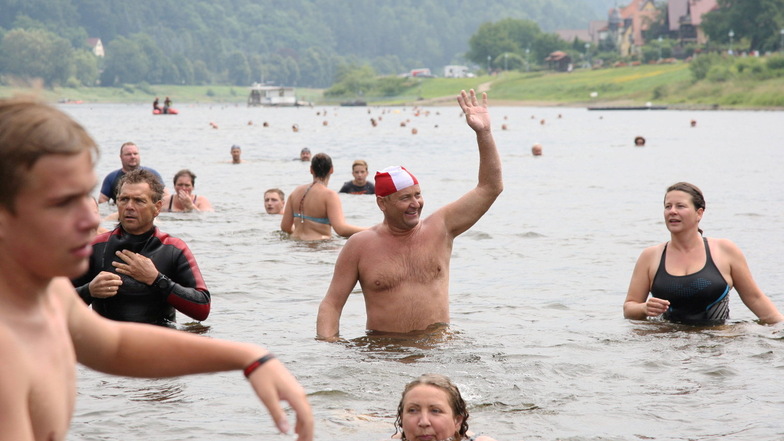Sächsische Schweiz: Elbeschwimmer gehen wieder baden
