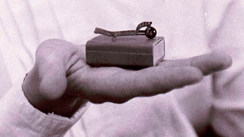 Der Mini-Schiebock von Beate Arndt passte auf eine Hand.