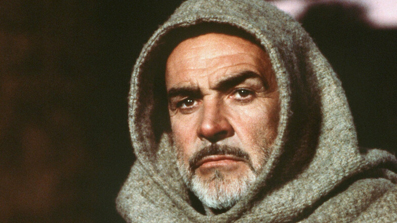 Sean Connery als Franziskanermönch William von Baskerville in dem Kinofilm "Der Name der Rose" von Jean-Jacques Annaud nach dem gleichnamigen Roman von Umberto Eco, 1986.
