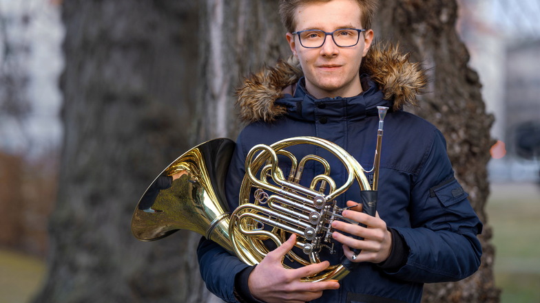 Warum ein Waldhorn? „Hornisten sind cool, zumindest kenne ich nur solche“, sagt Caspar Hoba..