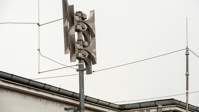 Viele Jahre lang war die Sirene auf dem Werksgelände von Arevipharma die einzige im Radebeuler Stadtgebiet.