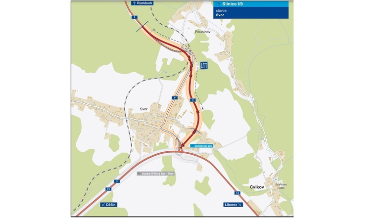 Strecke von A17 bis Liberec wird vierspurig ausgebaut