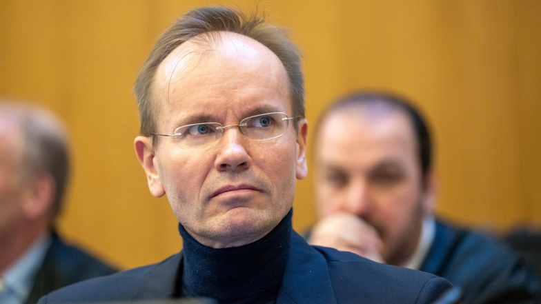 Der früheren Wirecard-Vorstandschef Markus Braun auf der Anklagebank