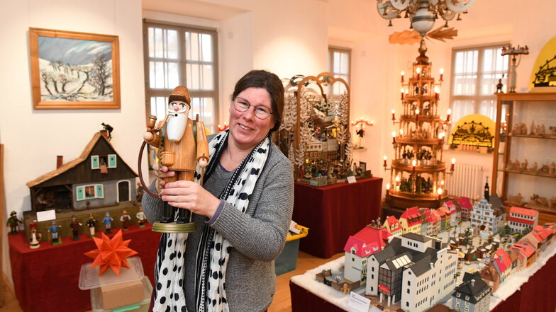 Anja Graul vom Dippser Lohgerbermuseum  hofft, dass die diesjährige Weihnachtsausstellung wieder viele Besucher begeistert.