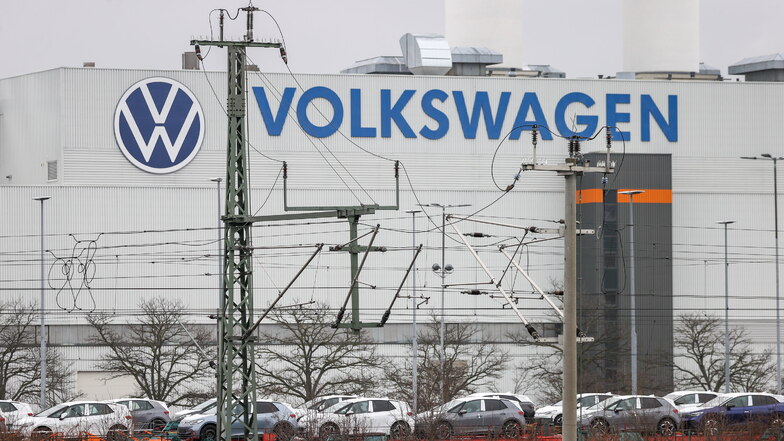 Blick auf das Zwickauer Volkswagen-Werk