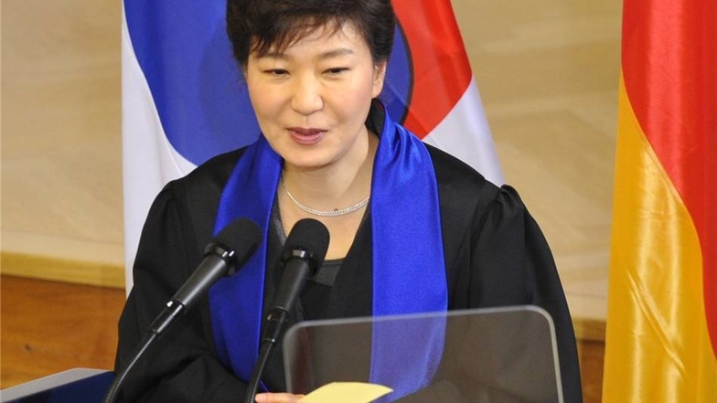 Bei ihrer Rede war auch die Wiedervereinigung Koreas ein Thema.