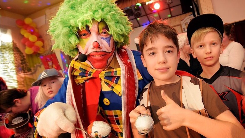 Der Karnevalclub Reinsdorf hatte Clown Ralle engagiert.