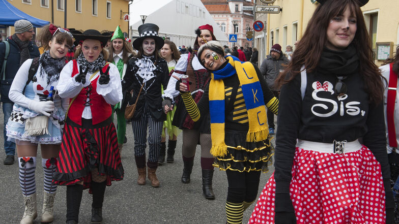 Zum Karnevalsumzug in Radeburg, hier ein Foto aus dem letzten Jahr, sind auch Teilnehmer aus dem Großenhainer Raum dabei.