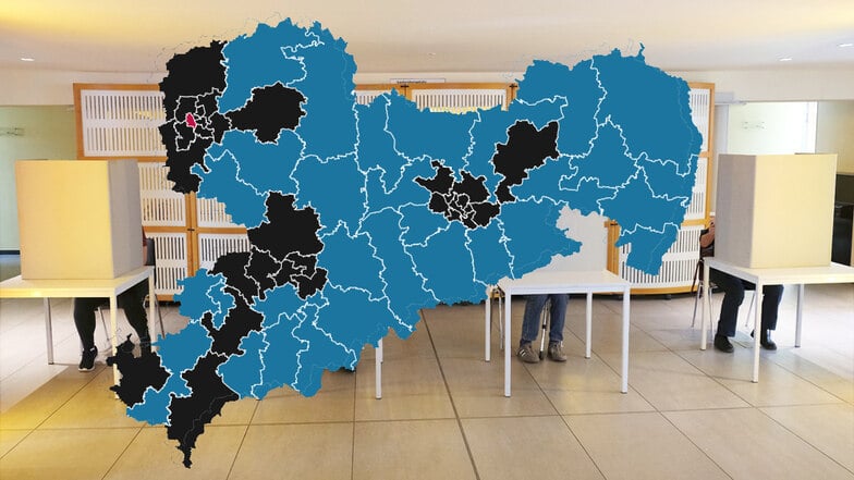 Knapper Sieg nach langem Zittern: Die CDU hat die Landtagswahl in Sachsen gewonnen - vor der zweitplatzierten AfD.