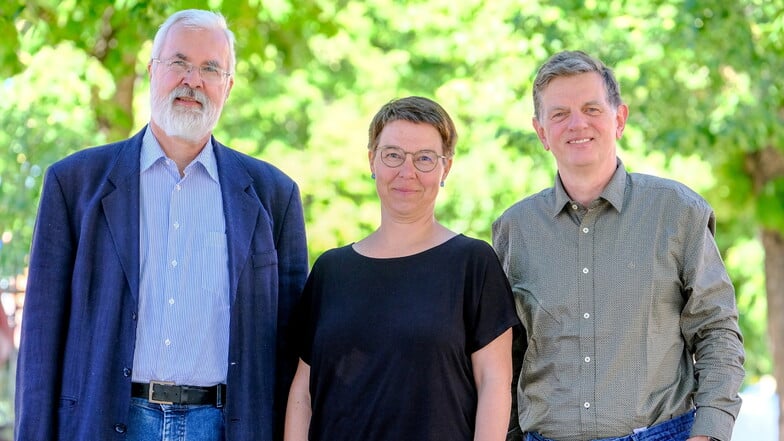 Sie treten zur Stadtratswahl auf den drei vorderen Listenplätzen der SPD an: Spitzenkandidat Thomas Weist, Karin Pritzel und Andreas Schurig (v. r. n. l.).