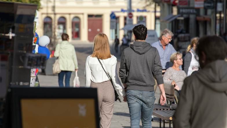 Leben auf der Berliner Straße: Die Einwohnerzahl von Görlitz hat sich in den vergangenen zwölf Monaten nur minimal verändert.