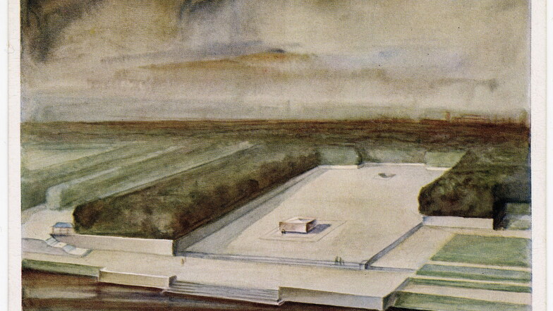 Plan für den monumentalen Richard-Wagner-Hain in Leipzig, der nie realisiert wurde.