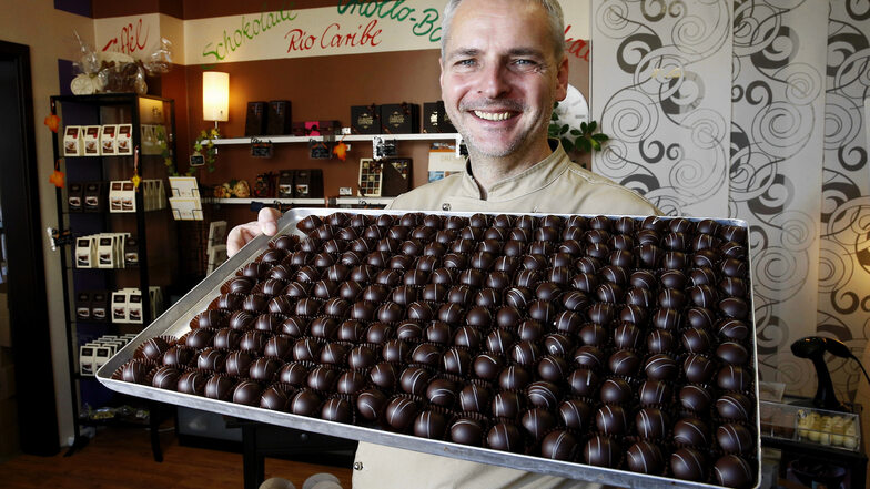Der Experte in Sachen Schokolade: Chocolatier Marcus Schürer aus Heidenau.