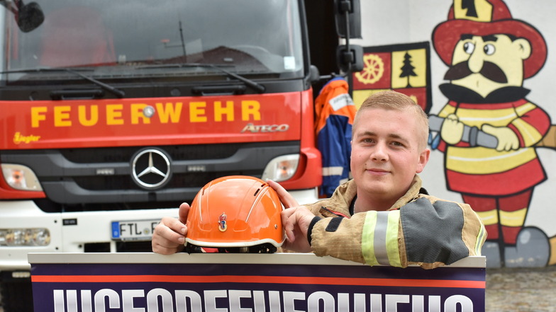 Marcus Loesdau setzt sich auch für den Nachwuchs ein. Er ist stellvertretender Jugendwart der Feuerwehr Freital-Döhlen.