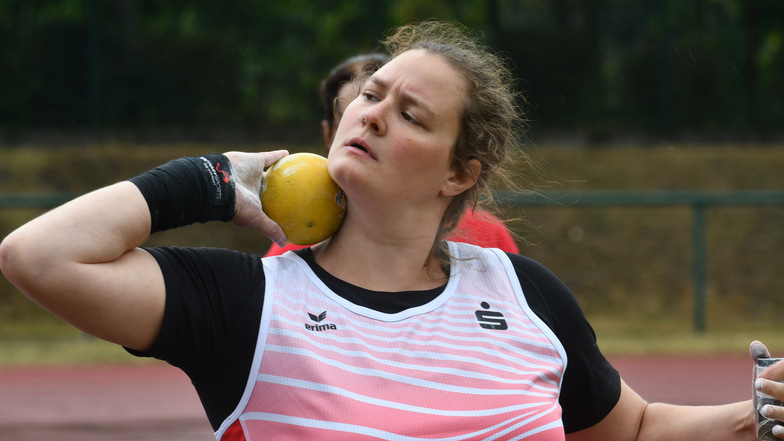 Marie Brämer-Skowronek war zum internationalen Para-Leichtathletik-Festival im Kugelstoßen am Start.