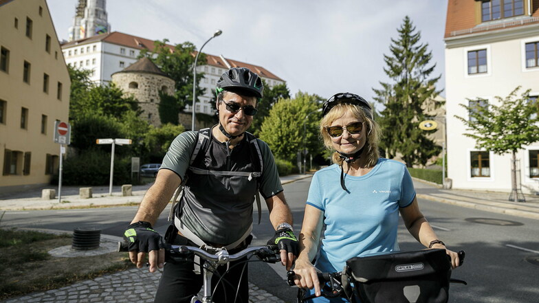 Auch Heike und Andreas Grothe haben Görlitz mit dem Fahrrad erkundet.