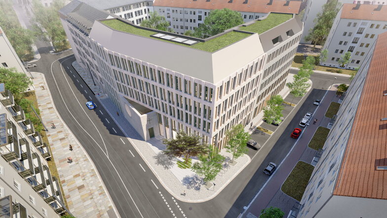 So soll das neue Probst-Beier-Haus in der Dresdner Innenstadt aussehen.