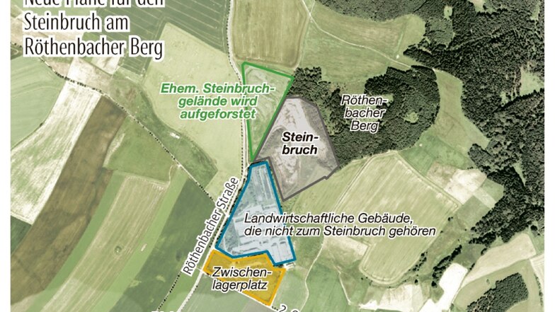 Das Steinbruchareal zwischen Hartmannsdorf und Röthenbach.