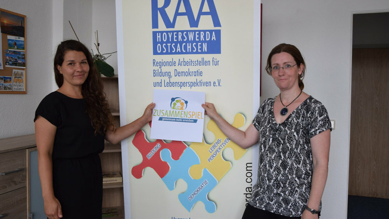 Die RAA-Mitarbeiterinnen Christin Kusche (links) und Heike Thomasius sind verantwortlich für das Modellprojekt „Zusammenspiel“.
