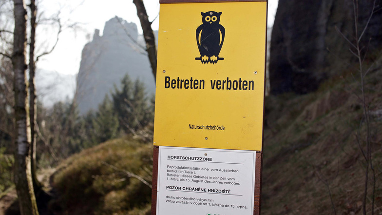 Horstschutzzonen wie hier im Nationalpark Sächsische Schweiz werden auch in Böhmen eingerichtet.