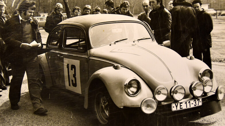 Die Geschichte der Rallye Elbflorenz beginnt schon 1957. Hans-Joachim Seifert (l.) war Copilot von Jörg Pattusch (r.) und brachte es im VW Käfer bis an die Spitze.