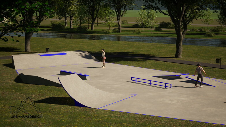 So sollen die Bauteile des neuen Skateparkes aussehen, der in Roßwein entstehen soll.