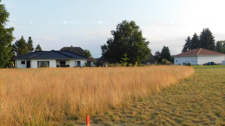 Das Baugebiet am Floßgraben in Weißkeißel lag rund 20 Jahre brach. Jetzt stehen erste Häuser, sind Flächen für weitere Eigenheim-Neubauten vorbereitet.