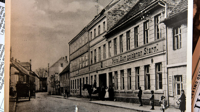 Der "Goldene Stern" in Hoyerswerda um 1900.