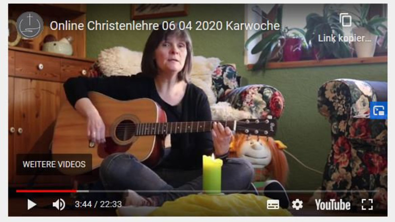 Gemeindepädagogin Angelika Schaffrin von der Marienkirchgemeinde Striegistal gibt ihre Christenlehre-Stunden jetzt online.