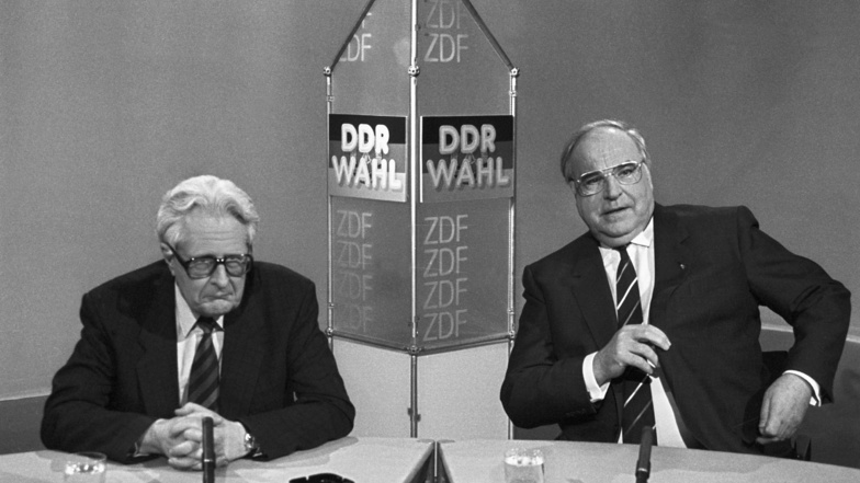 Hans-Jochen Vogel (SPD) trat 1983 als Kanzlerkandidat gegen Helmut Kohl (CDU) an - unterlag.