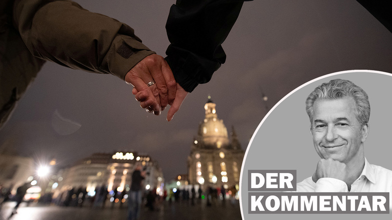 Am Sonntag wird in Dresden mit einer Menschenkette den Opfern der Bombardierung am 13. Februar 1945 gedacht