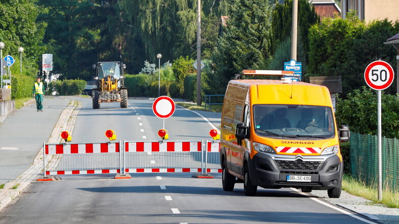 Ab heute ist die B96 auf einer Länge von etwa 270 Metern in Niederoderwitz für sechs Wochen wegen Straßenbauarbeiten voll gesperrt.