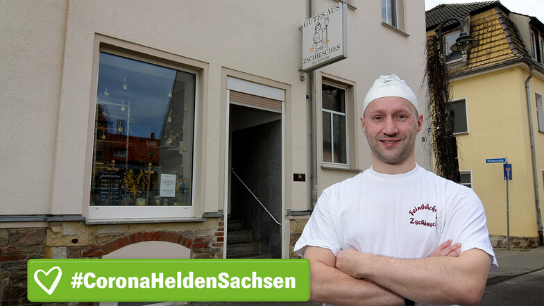 Bäckermeister Gerd Zschiesche beginnt jetzt schon zwei Stunden früher mit der Arbeit in der Backstube an der Roßweiner Stadtbadstraße. Das ist notwendig, um Produktion und Verkauf voneinander zu trennen.