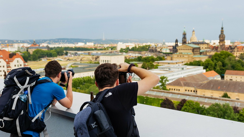 Die Dresdner Altstadt und die Frauenkirche sind auf Instagram besonders beliebte Motive.