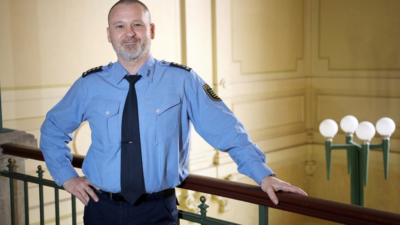 Andreas Wnuck leitet das Polizeirevier Riesa seit 2020.