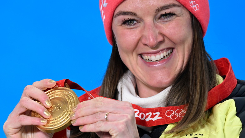 Ihre Bilderbuch-Karriere krönte Denise Herrmann-Wick mit olympischem Gold 2022 in Peking.