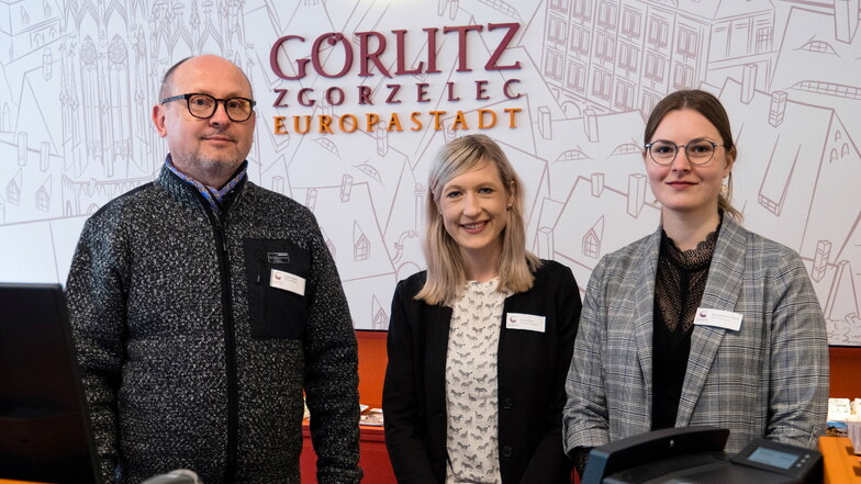 Das Team der Görlitzinformation: Stefan Müller, Anna Thiele und Anna-Katharina Buhse (v.l.).