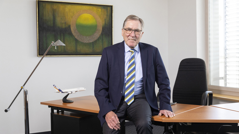 Andreas Sperl hält auch mit 75 nichts vom Ruhestand. Der Ex-Chef der Elbe-Flugzeugwerke ist nach seiner Wiederwahl am Mittwoch weitere fünf Jahre Präsident der Dresdner IHK.