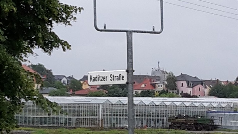 Kein Schild mehr auf der Kaditzer Straße.