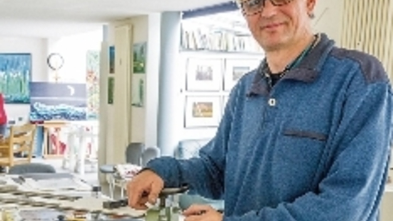 Markus Retzlaff in seinem Atelier.