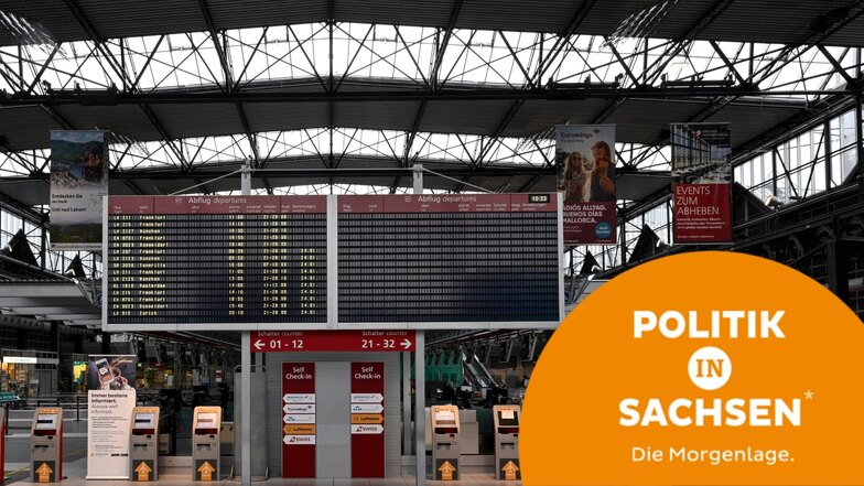 Morgenlage in Sachsen: Flughafen-Krise; Wagenknecht; AfD-Fraktion