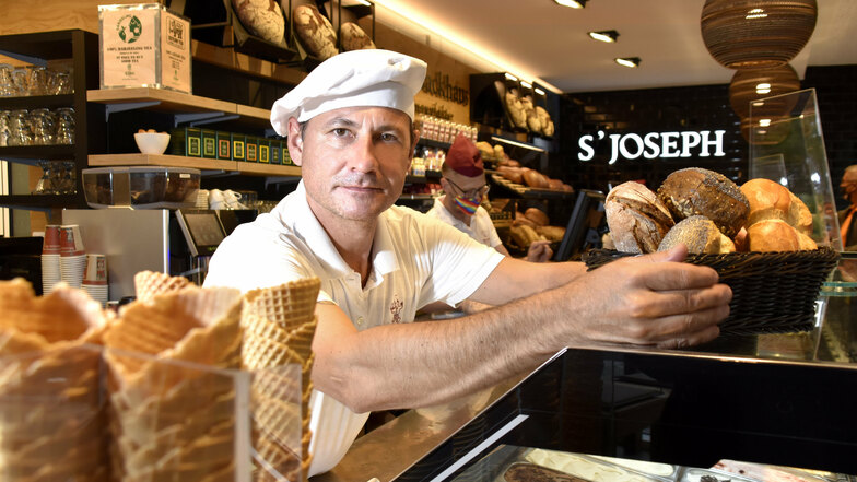 Tino Gierig, Geschäftsführer und Brotsommelier, im neuen Café "S'Joseph".