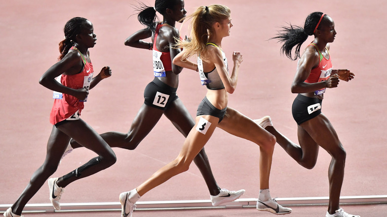 Vier Läuferinnen, ein Verdacht: Das 5000-Meter-Finale bei der WM 2019, unter anderem mit Konstanze Klosterhalfen.