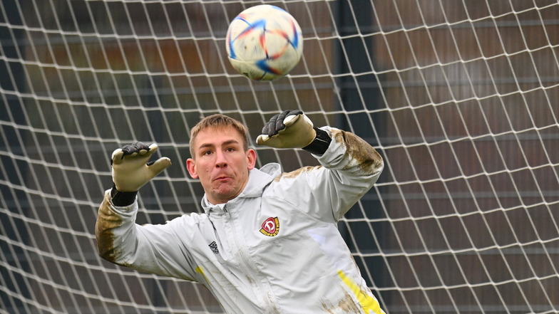 Kevin Broll kommt gegen den FSV Zwickau im Sachsenpokal zu seinem ersten Spiel im Dynamo-Trikot seit seiner Rückkehr im Winter.