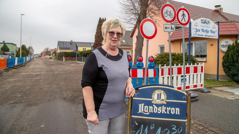 Wie der Rothenburger Gasthof "Zur Neiße Aue" unter dem Straßenbau leidet