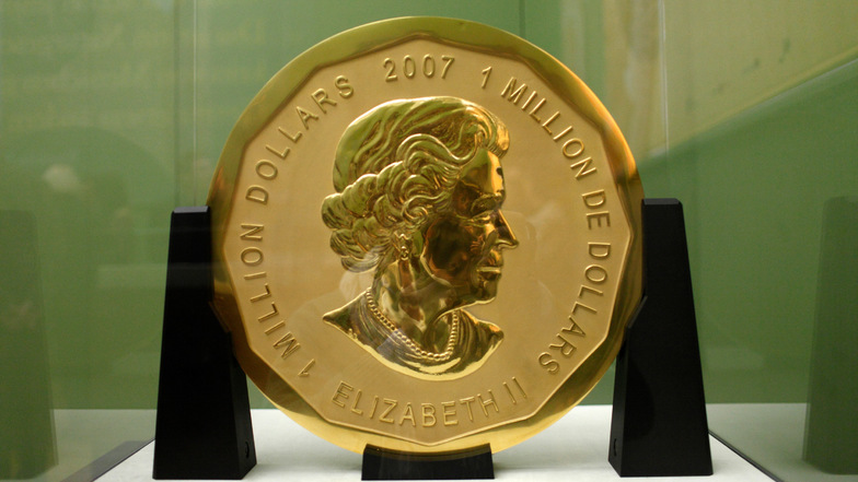 Beim Einbruch ins Berliner Bodemuseum im März 2017 wurde diese 100 Kilogramm schwere Goldmünze gestohlen. Sie ist schätzungsweise 3,75 Millionen Euro wert - und spurlos verschwunden.