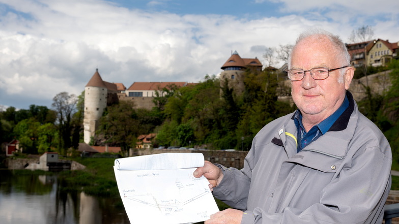 Ludwig Sachße aus Radibor hat sich schon vor vielen Jahren eine Idee für eine Brücke über die Spree in Bautzen ausgedacht. Ist sie die Lösung für das Problem mit dem Denkmalschutz?