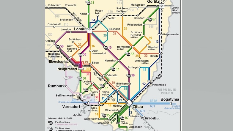 Neuer Liniennetzplan für den Süden des Kreises Görlitz.