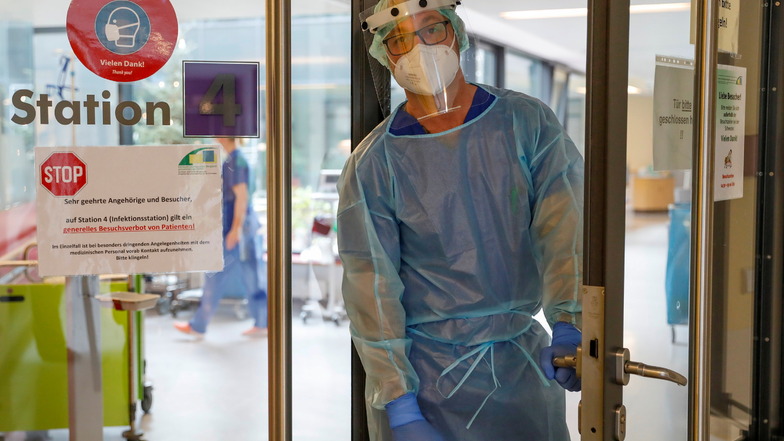 Dieses Foto entstand während der Corona-Pandemie im Zittauer Krankenhaus.