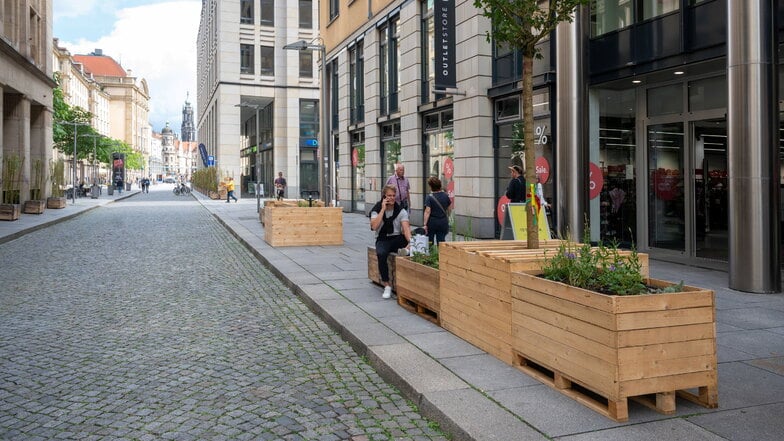 Bäume, Bänke und Terrassen: Dresdner Seestraße wird zur Fußgängerzone